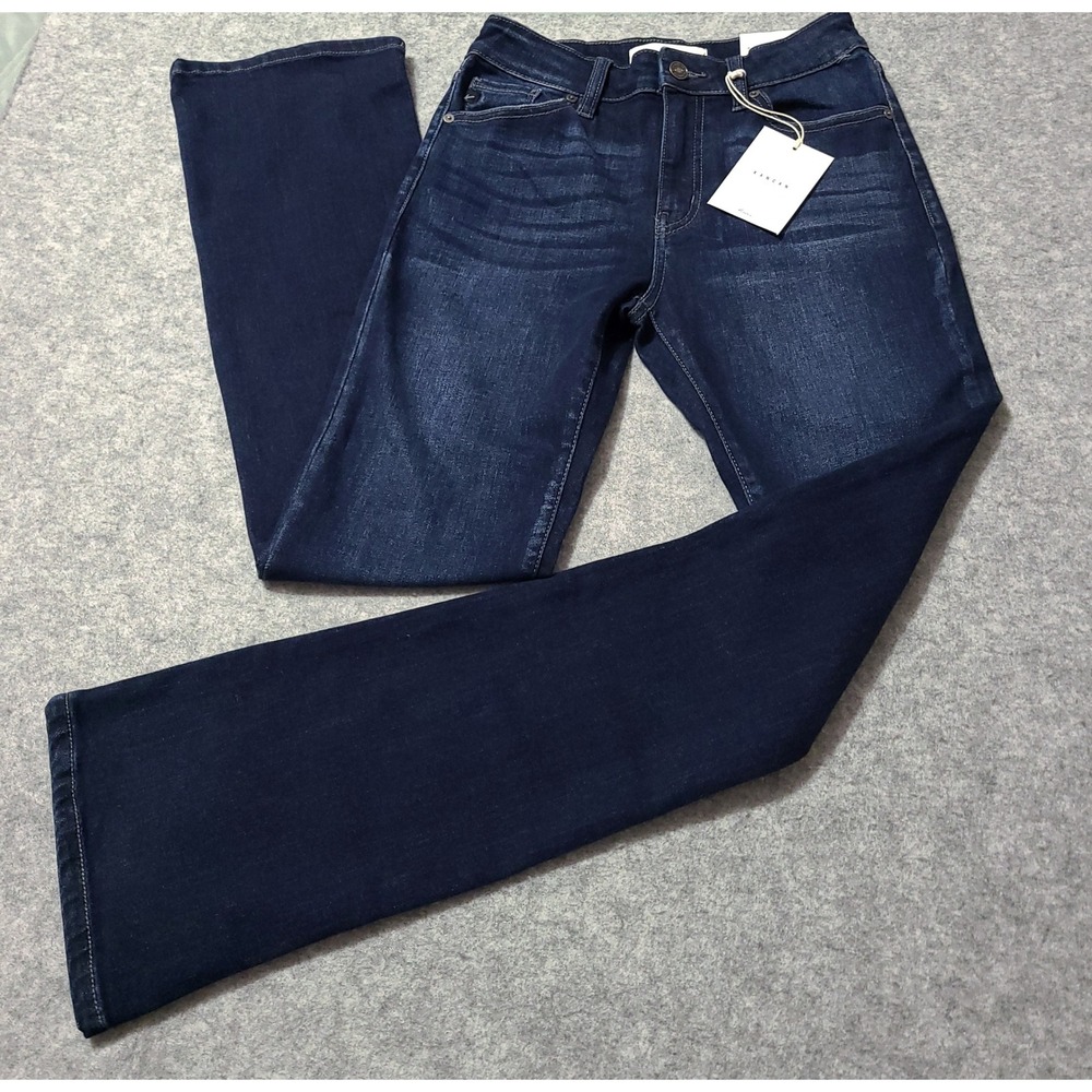 KanCan Jeans Women 5/26 Dark Wash High Rise Slim Straight